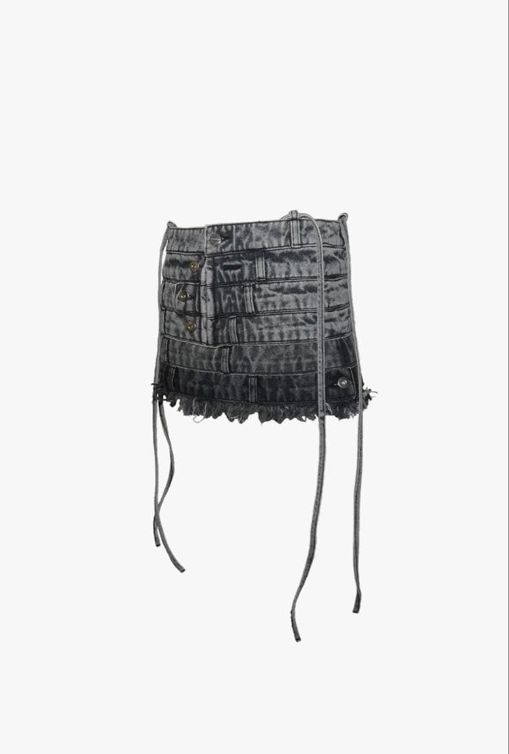 スカート THEREDTHREAD S layered panel skirt mini