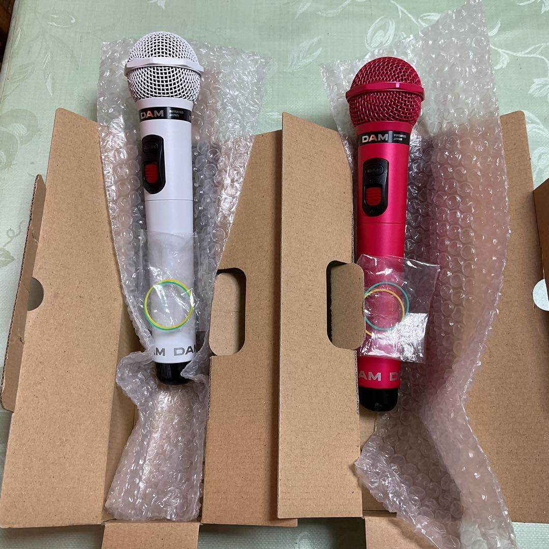 DAM ワイヤレスマイク 2本セット ホワイト ピンク　WITM-500