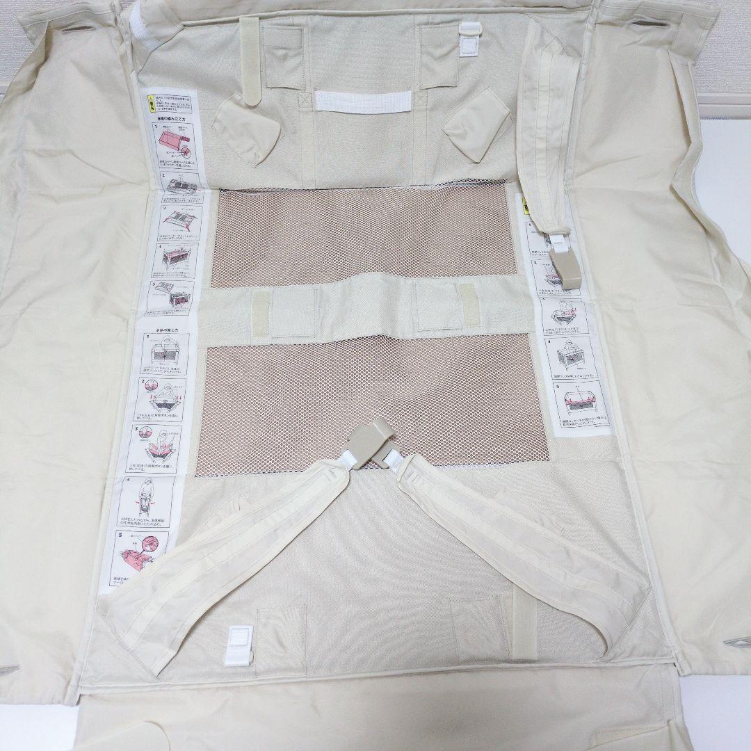 【良品】Aprica ココネルエアープラスAB ベビーベットホワイトベージュ