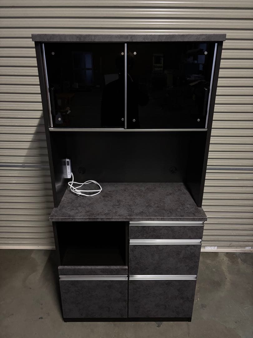 ♡ 三環ジャパン 食器棚 ブラック