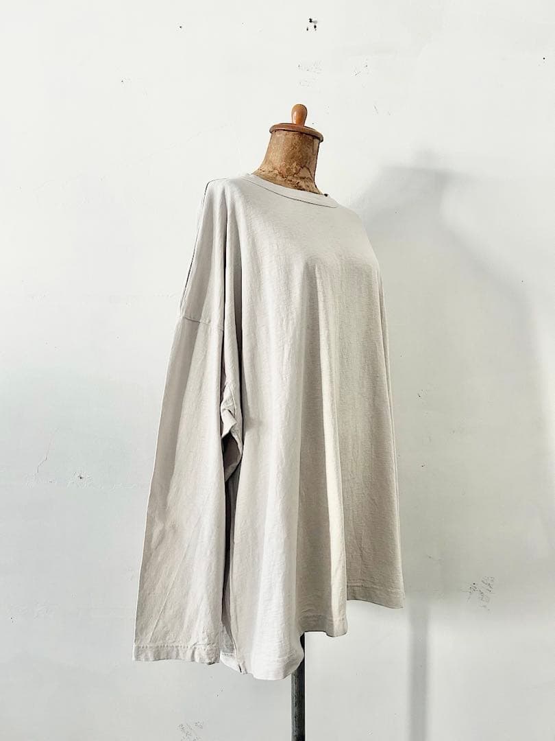 【美品】45R　度詰天竺の908オーシャンTシャツ　アイスグレー