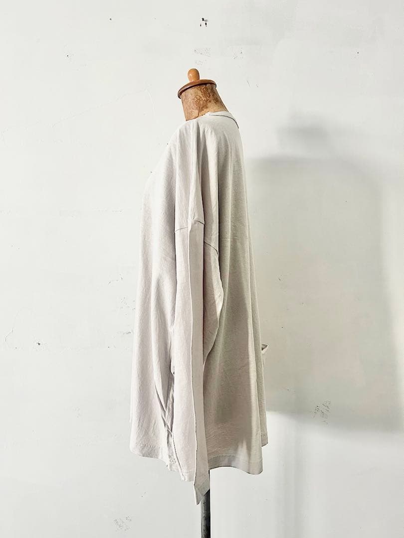 【美品】45R　度詰天竺の908オーシャンTシャツ　アイスグレー