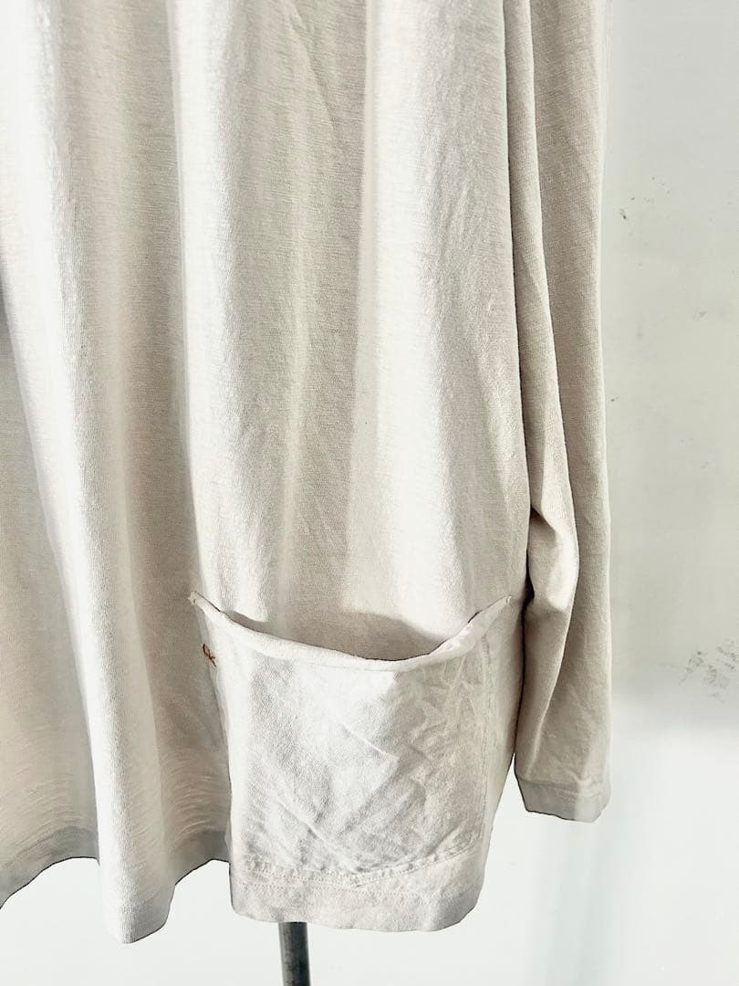 【美品】45R　度詰天竺の908オーシャンTシャツ　アイスグレー