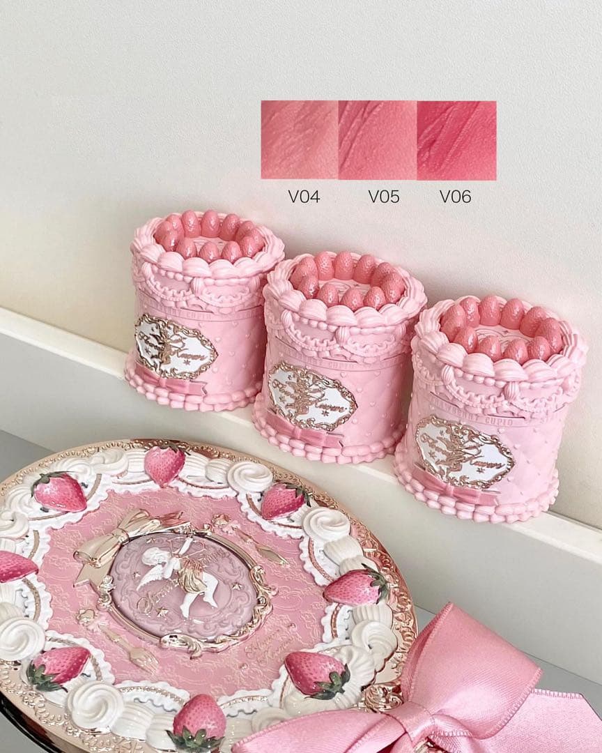 【夜】フラワーノーズ　ストロベリーキューピッド　リップクリーム9カラー