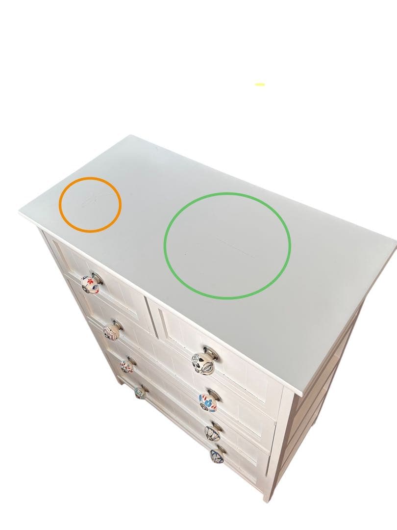 B-Company ホワイトチェスト（4段５引き出し）