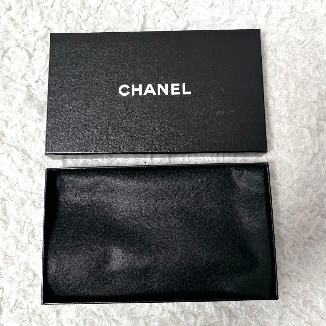 箱付✨CHANEL ブラック　キャビアスキン　レザー　長財布　がま口　ゴールド