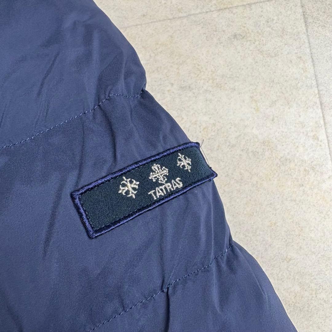 タトラス ボルボレ ダウンジャケット 2way アームロゴ ネイビー M