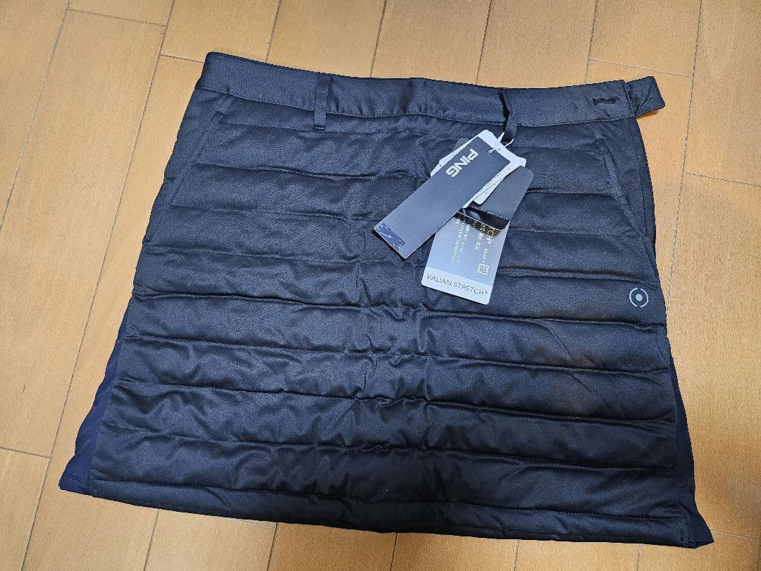 PING ブラック キルティングスカート Lサイズ