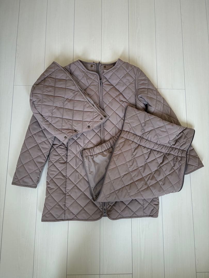 SWEET MOMMY ママコート　おんぶ　抱っこ　グレージュ　キルティング