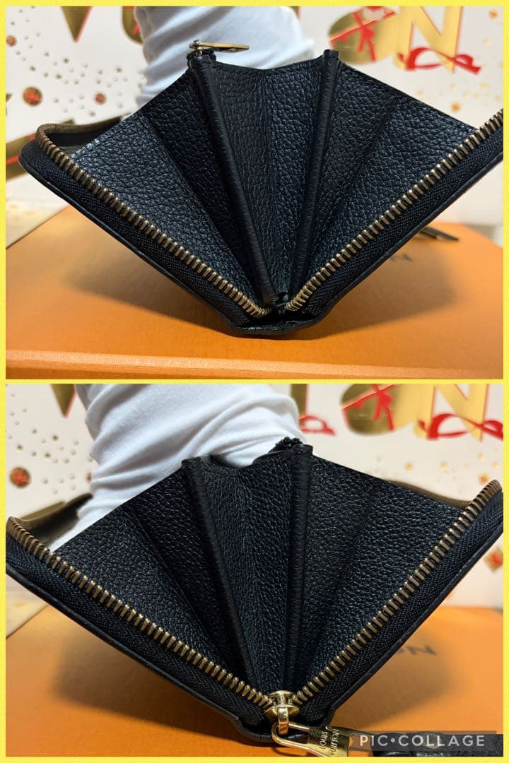 【極上美品】ルイヴィトン モノグラム アンプラント ジッピー ブラック 長財布