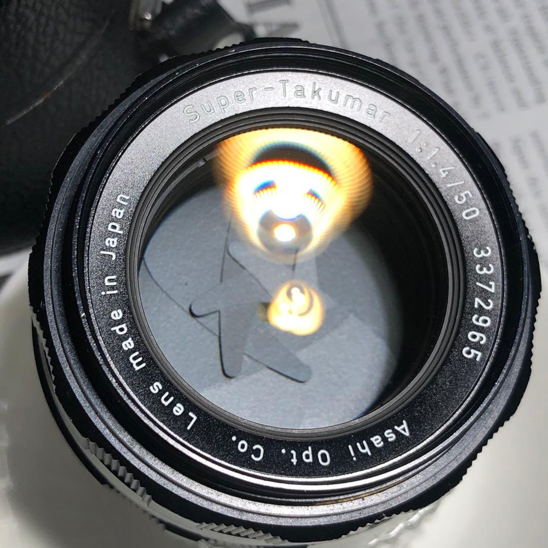 純正付属品付PENTAX SUPER TAKUMAR 50mm f1.4 m42