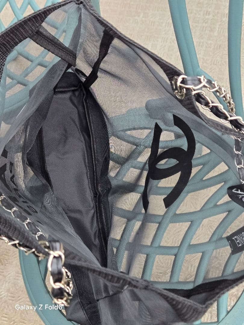 夏*つ様 CHANEL シャネル メッシュ トートバッグ＆ポーチ セット