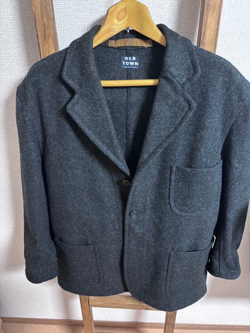 OLD TOWN ダークグレー ウールジャケット