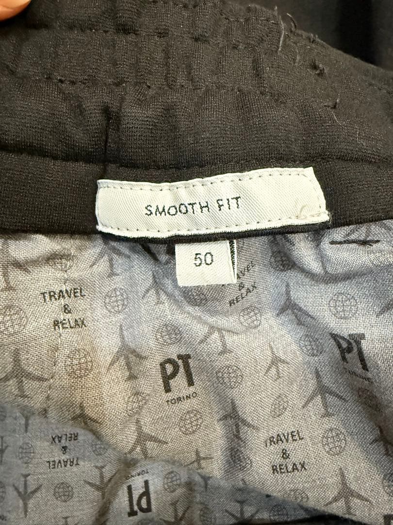 PT TORINO ストレッチ ブラック スラックス