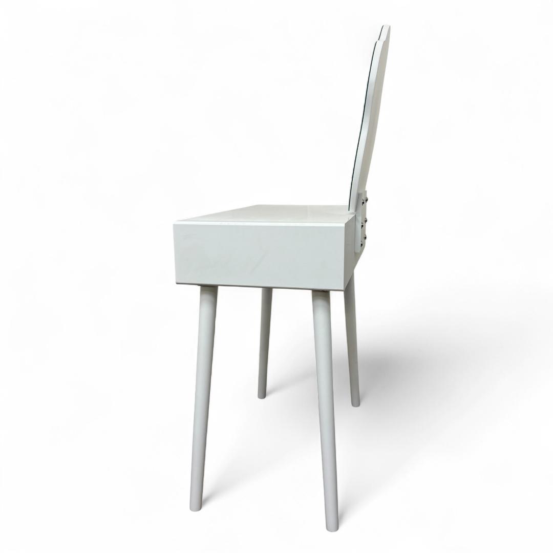 幅75cm【新品訳あり】ドレッサー スツール付き コンパクト 鏡台