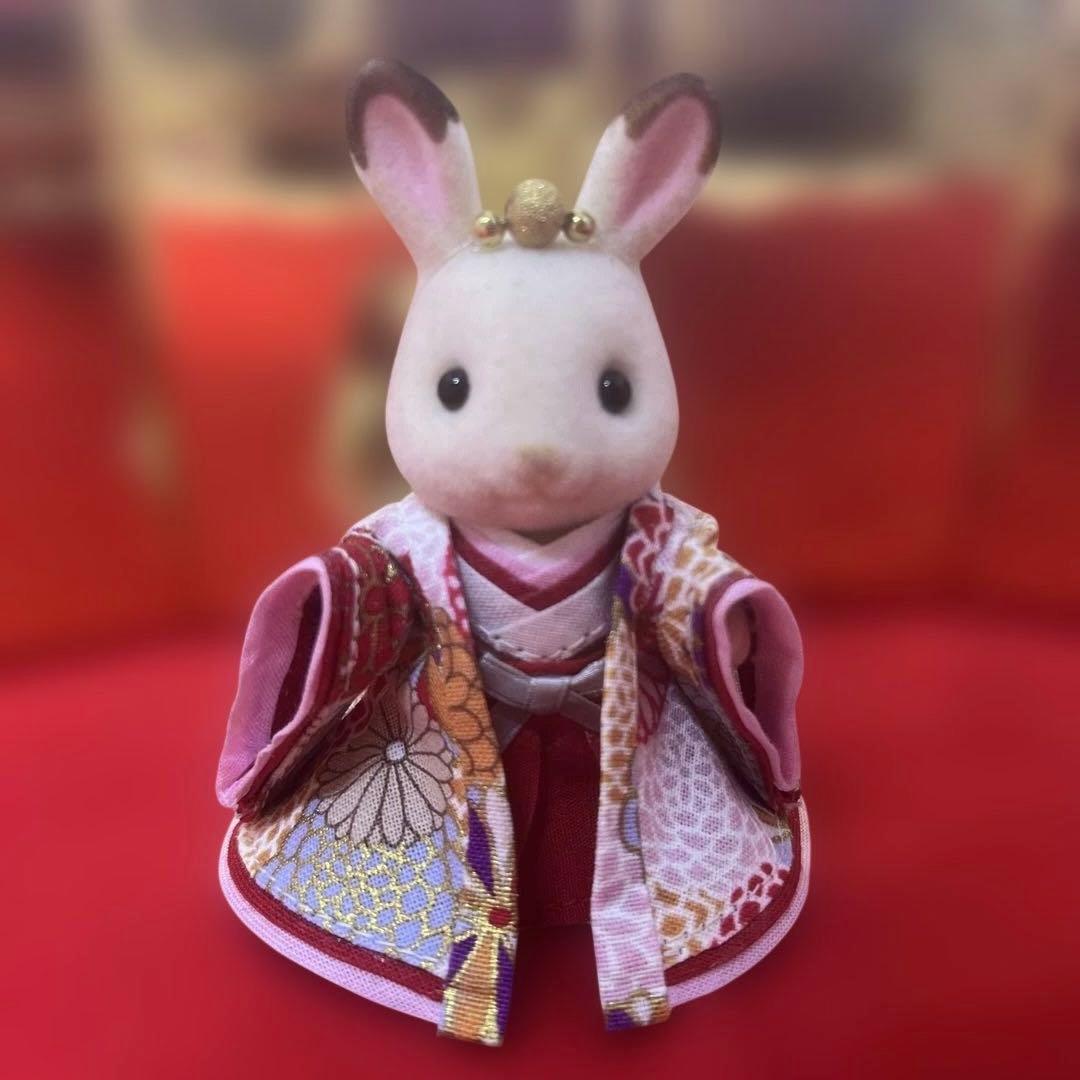 ゆう　シルバニア衣装　ひな人形　男雛女雛三人官女