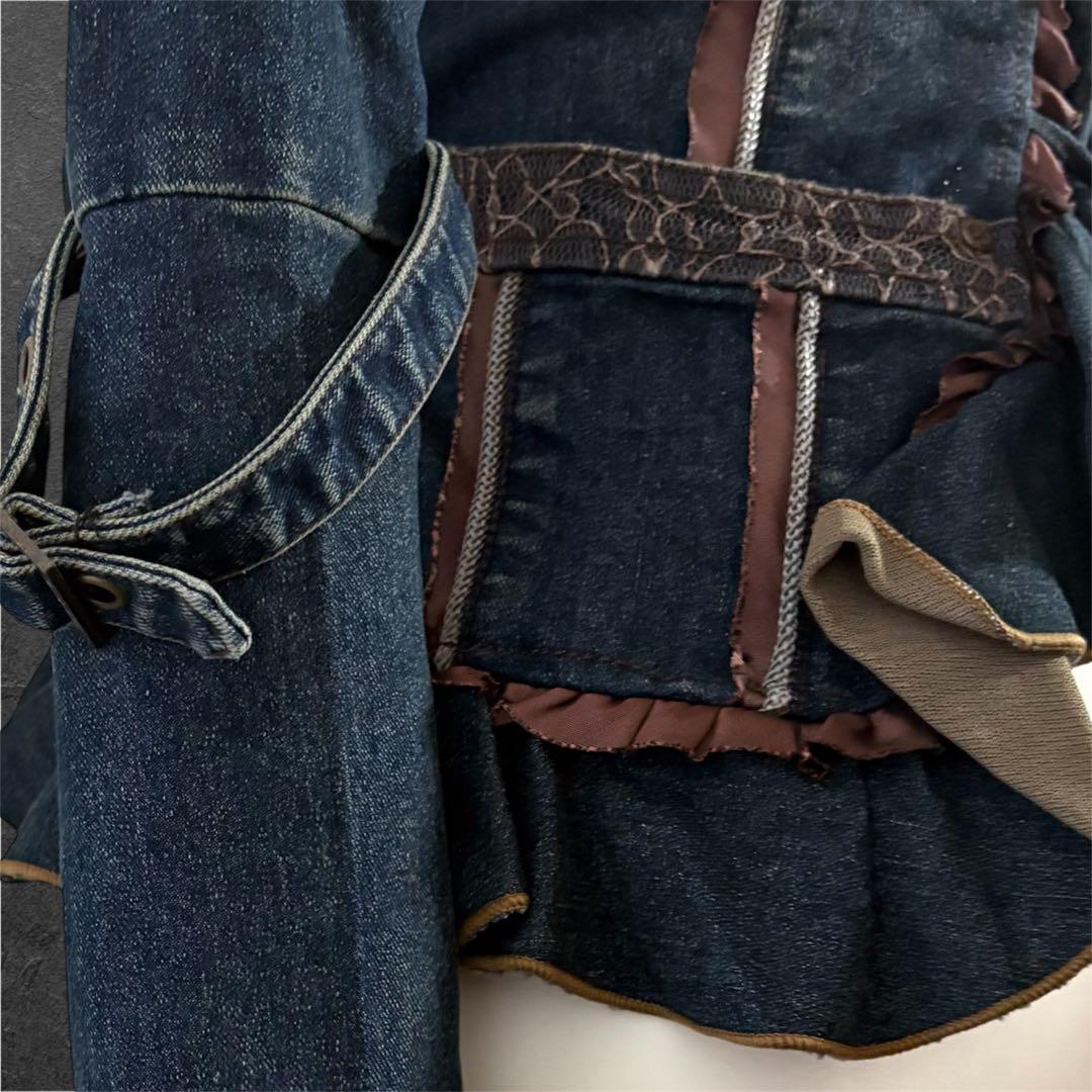 ozz oneste オッズオン　デニムジャケット　編み上げ　フリル　ゴシック