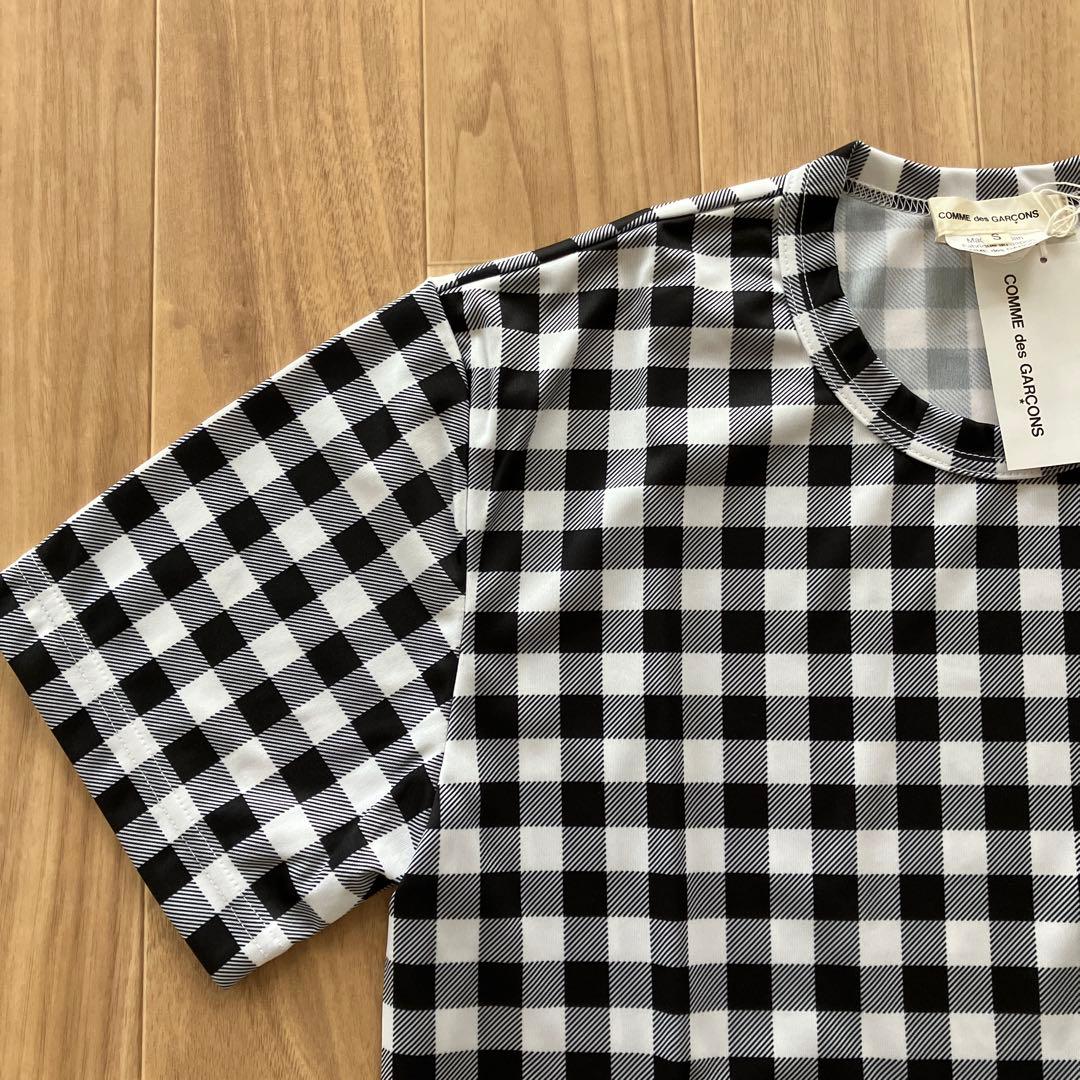25FW COMME des GARÇONS ギンガムチェック柄Tシャツ S新品