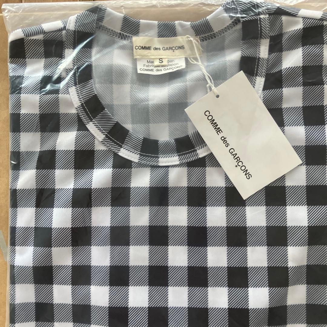 25FW COMME des GARÇONS ギンガムチェック柄Tシャツ S新品