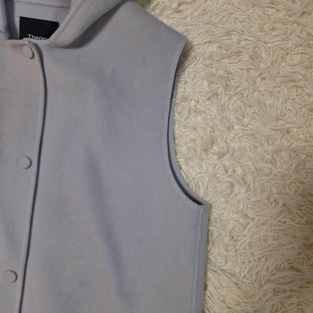 美品✨セオリー 2022AW 定価5.5万 リバーベスト ジレ フード ブルー