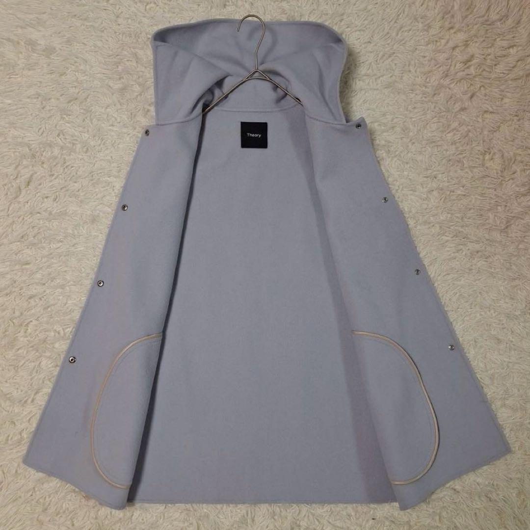 美品✨セオリー 2022AW 定価5.5万 リバーベスト ジレ フード ブルー