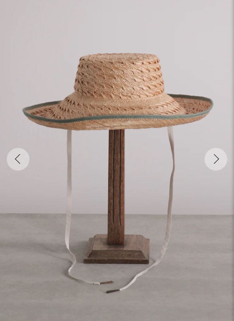 週末限定値下げ 新品：chisaki： Lein パオ素材 シルクリボン ハット