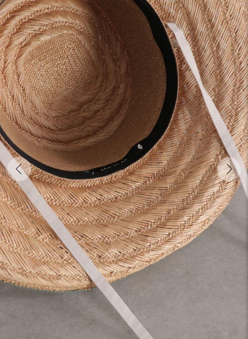 週末限定値下げ 新品：chisaki： Lein パオ素材 シルクリボン ハット