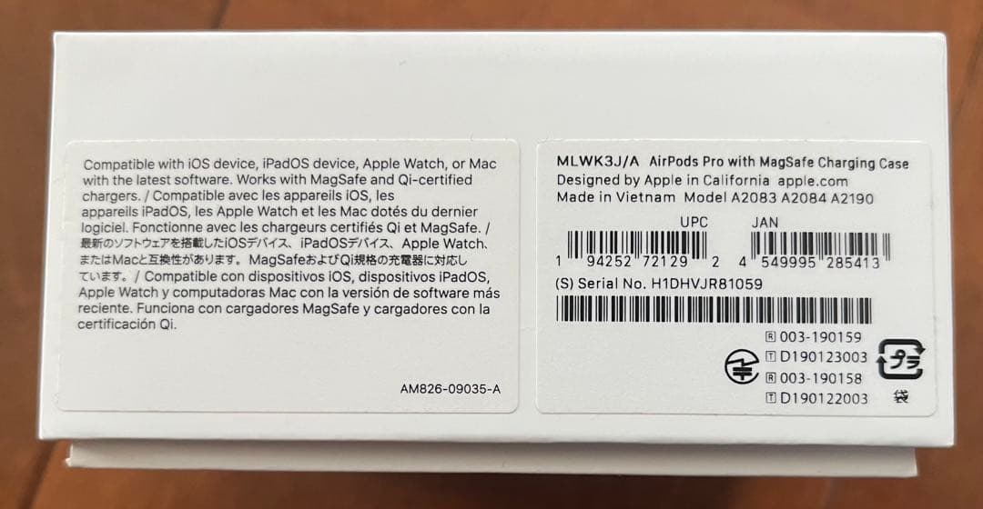 m.AirPods Pro 箱付 付属品完備 ケース付