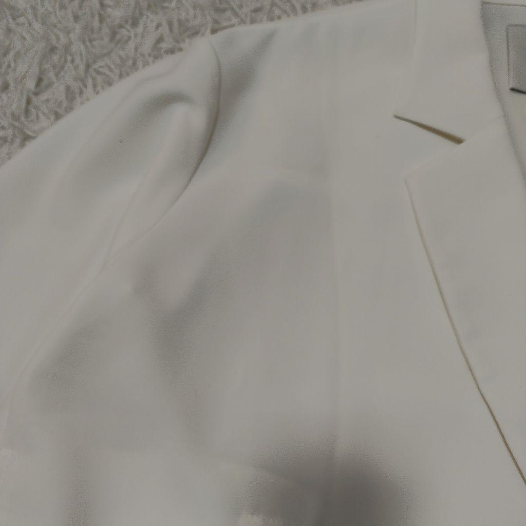 UN3D.　ヘムギャザージャケット　白　アンスリード