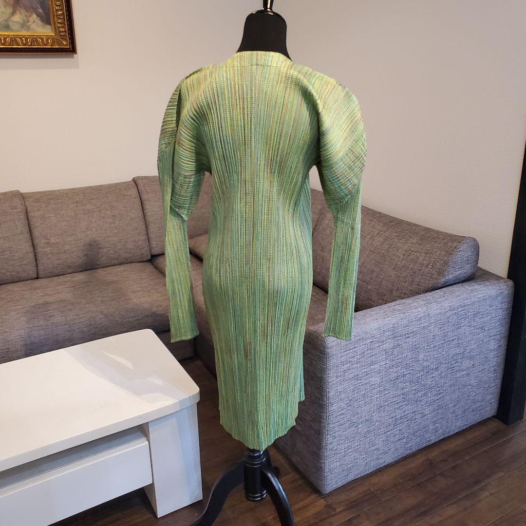 PLEATS PLEASE イッセイミヤケ ロングカーディガン ポケット&ボタン