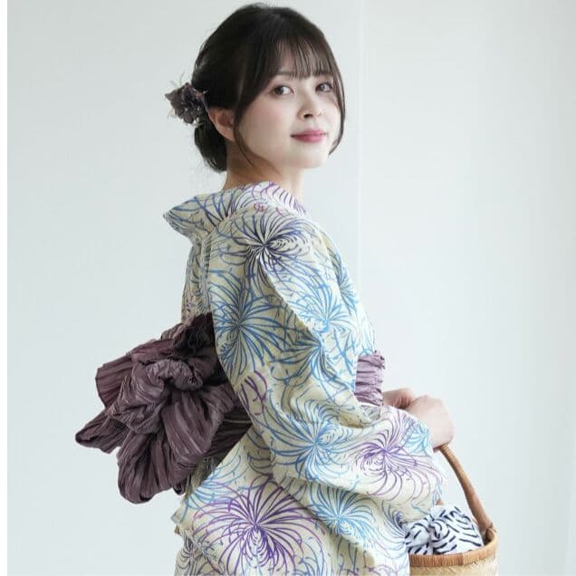 utatatane 花柄 浴衣・帯セット
