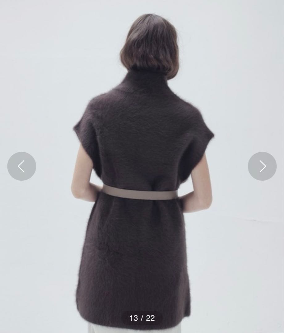 わらび餅様 DRESSLAVE フォックスカシミヤスタンドジップジレ