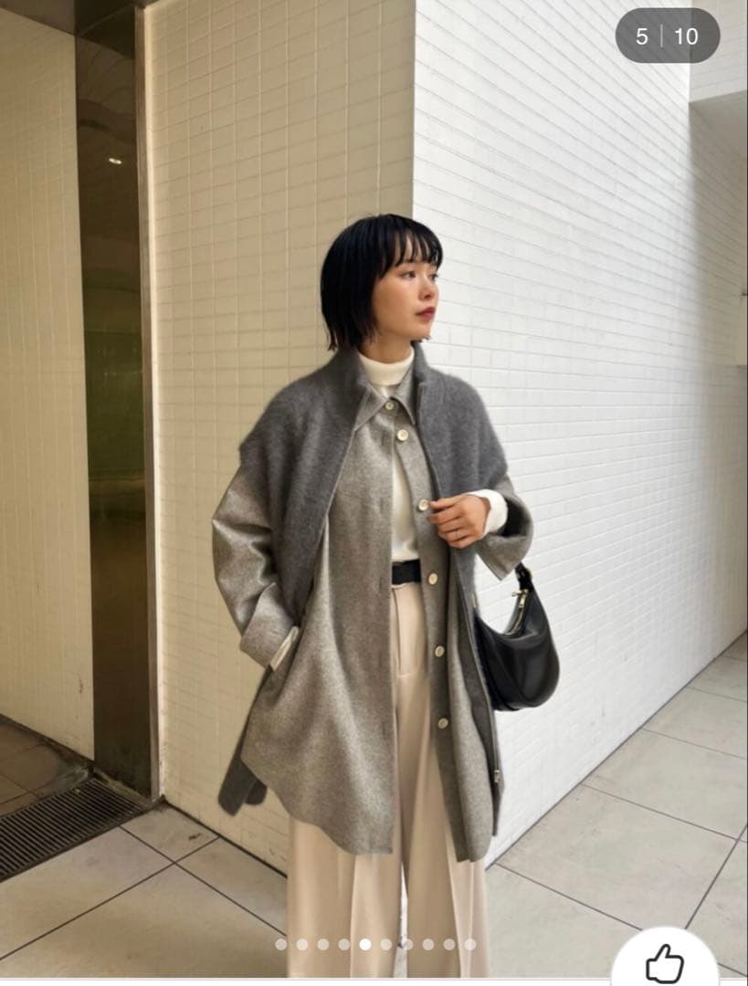 わらび餅様 DRESSLAVE フォックスカシミヤスタンドジップジレ