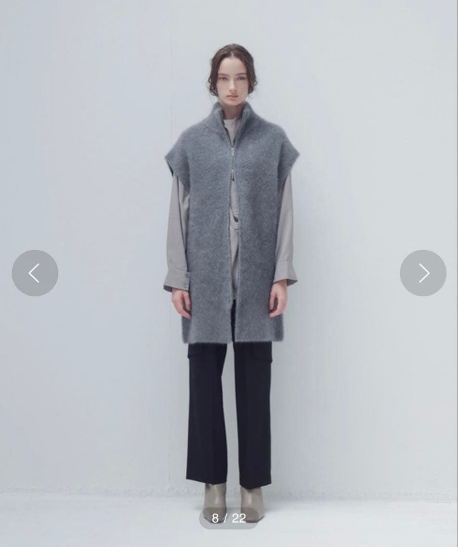 わらび餅様 DRESSLAVE フォックスカシミヤスタンドジップジレ