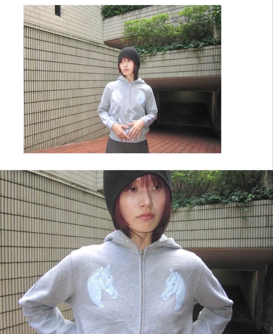 shury labyrins パーカー horse ピンク グレー