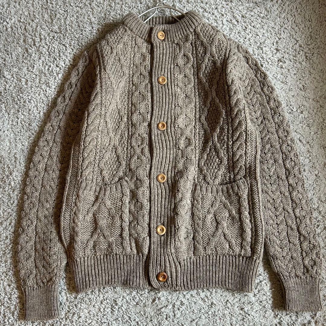 James Charlotte 英国製 ケーブル編み アランカーディガン 美品