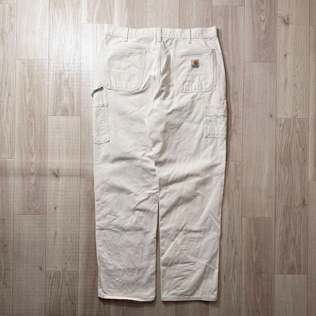 USA製！カーハート ダブルニー ダックパンツ 生成り ナチュラル W36