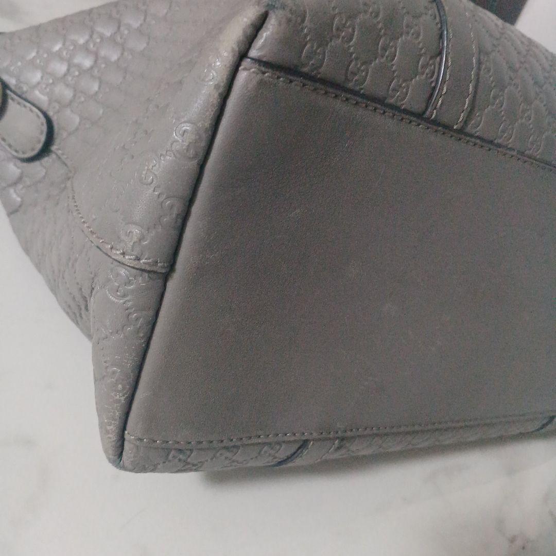 GUCCI グレー ハンドバッグ　ショルダーストラップ2way