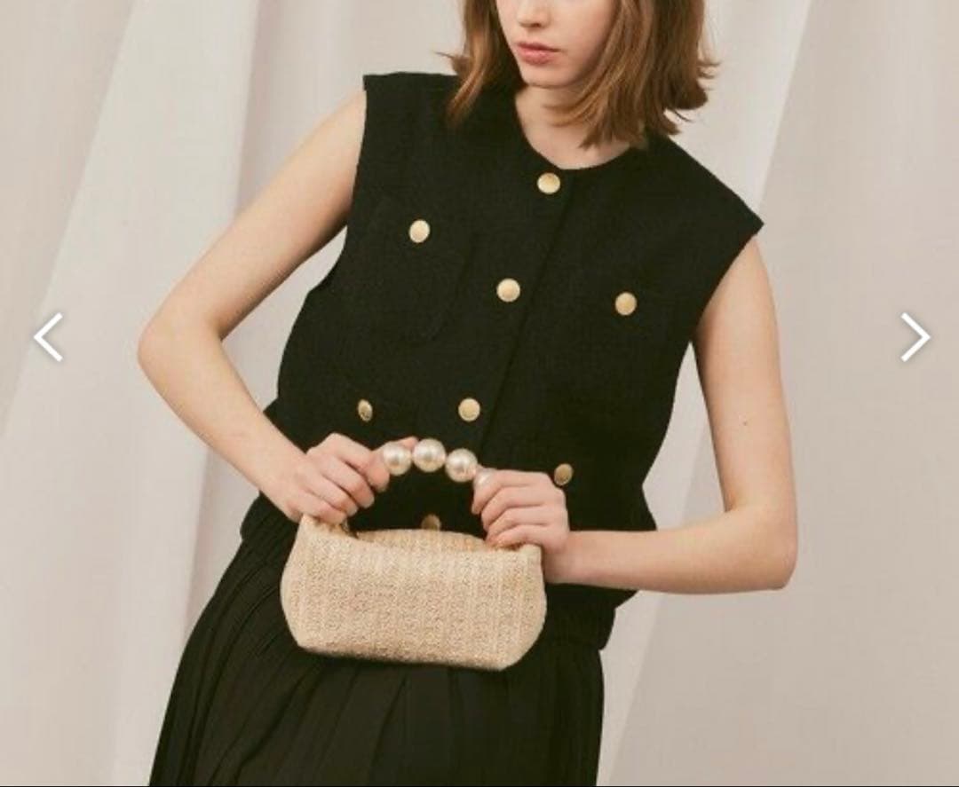 タグ付☆LOULOU WILLOUGHBY ブライトリングツイードジレ 金ボタン