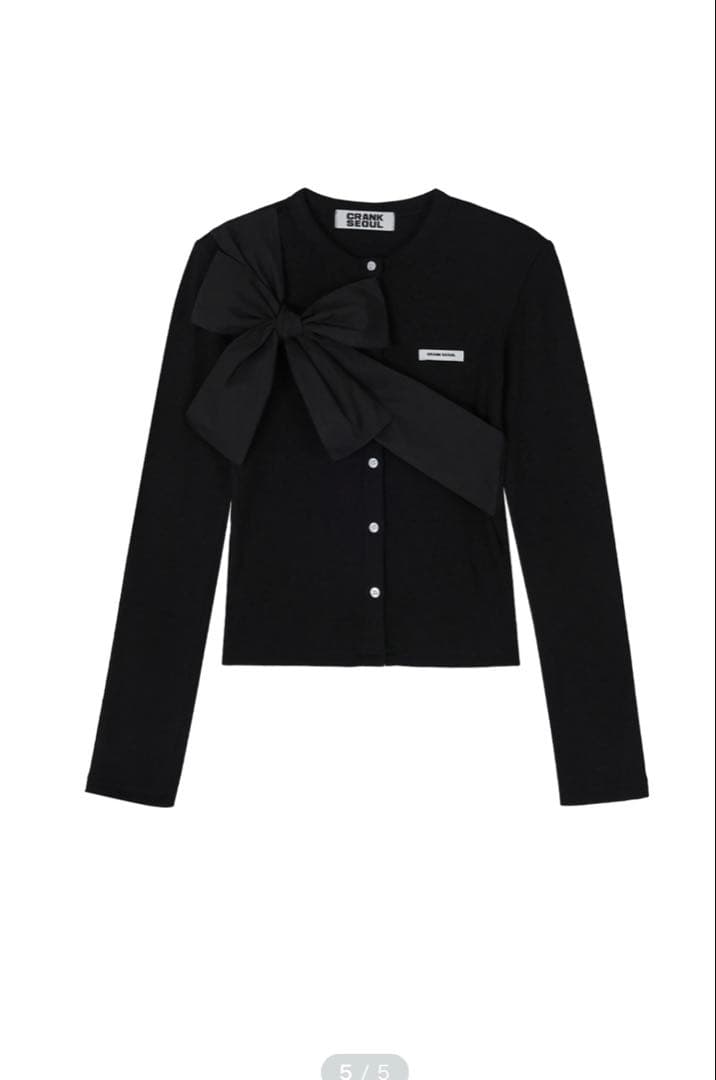 最終値下CRANK Ribbon Tie Knit Cardigan black