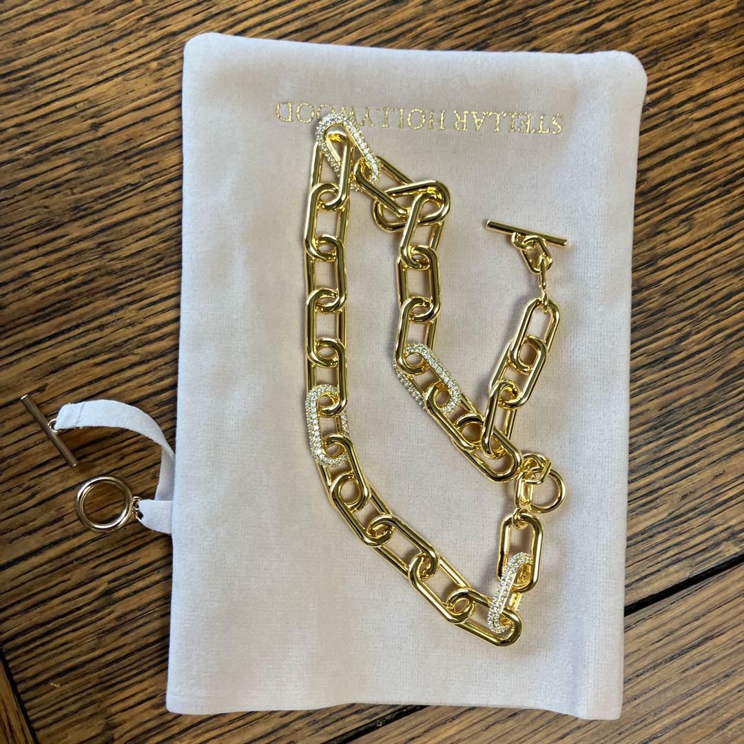 STELLAR HOLLYWOOD メタルシャイニーチェーンネックレス ゴールド