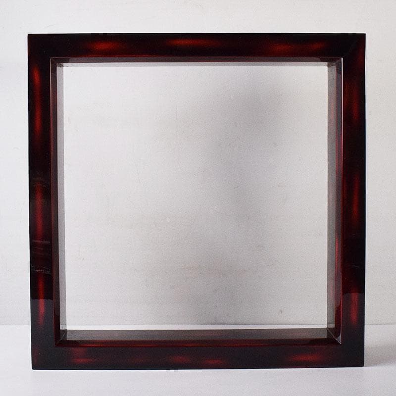 茶道具　塗師　岡本陽斎造　根来塗　炉縁　共箱　C　7873C