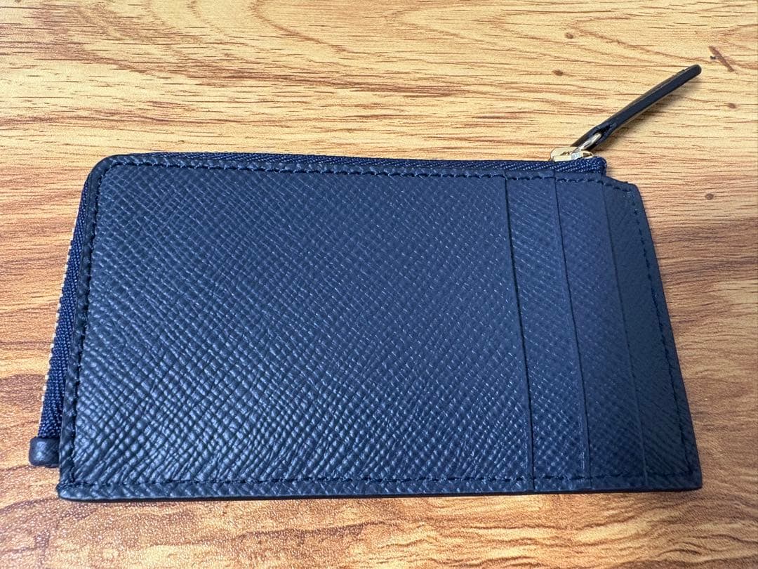 【新品未使用】スマイソン Smythson ケース ネイビー 本革