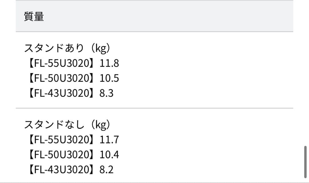 FUNAI 4K液晶テレビ 43v型 FL43U3020