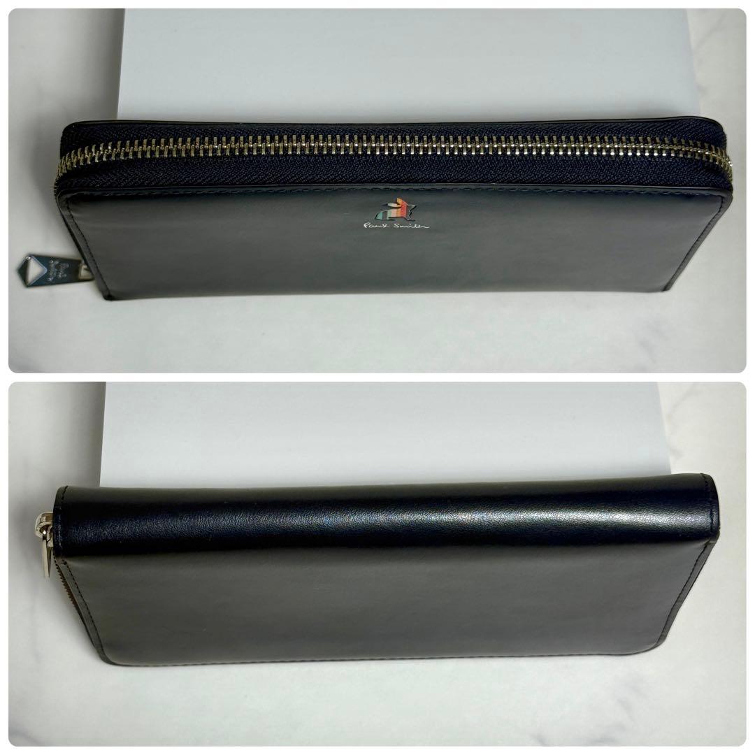 極美品 Paul Smith ポールスミス ラビット ラウンドジップ ネイビー