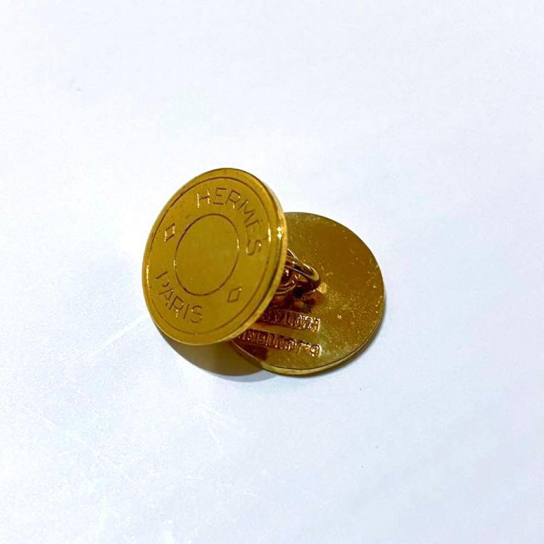 美品 ゴールド エルメス セリエ カフス カフリンクス 光沢感 定番 高級感