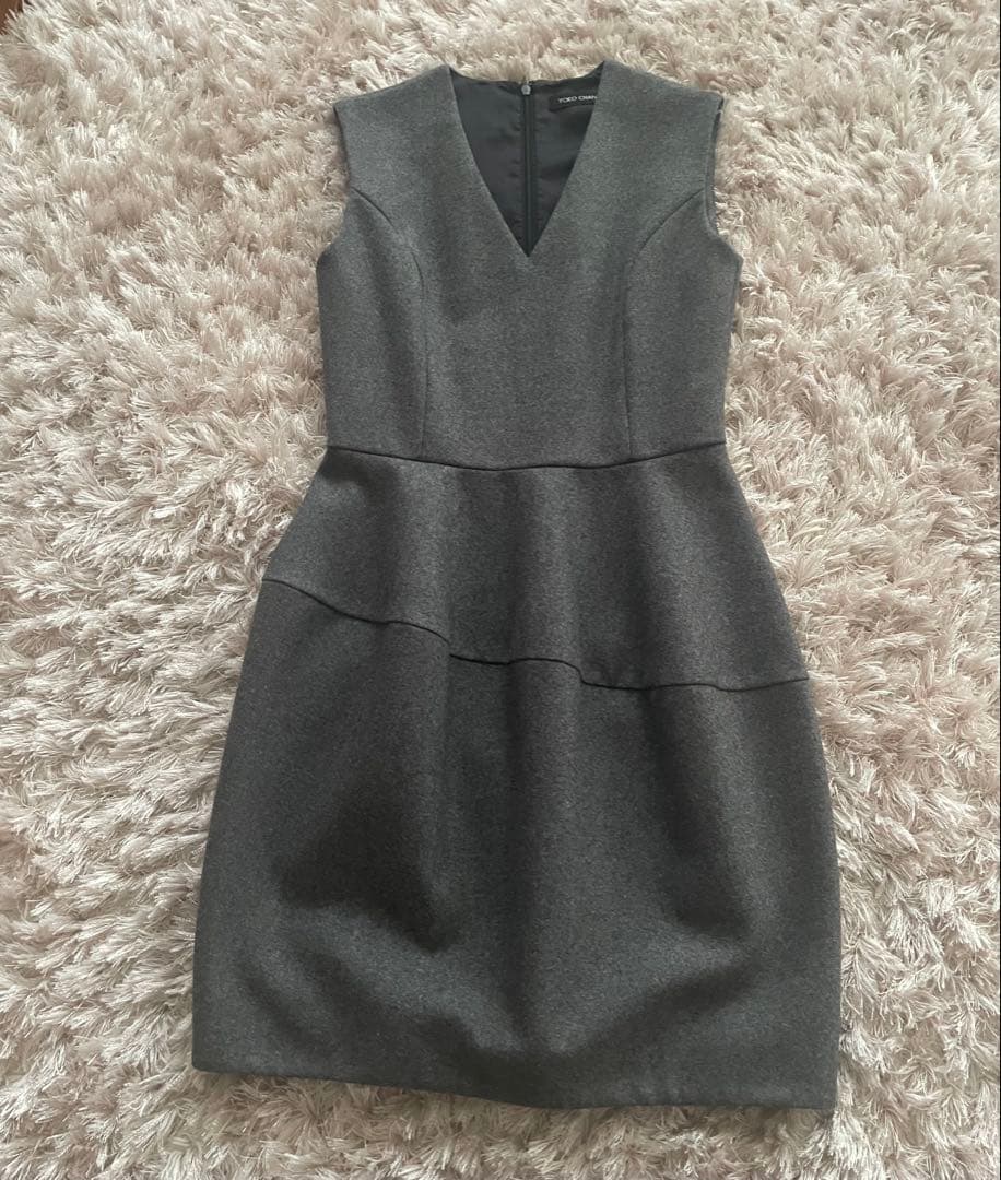 YOKO CHAN ノースリーブワンピース 38◆グレー