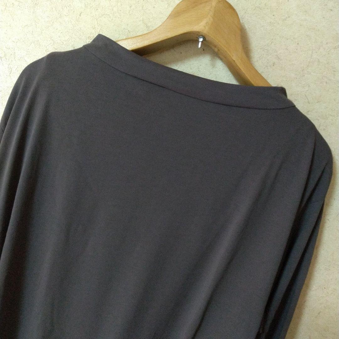 新品　慈雨 グレー 長袖 チュニック　L-LL　センソユニコ