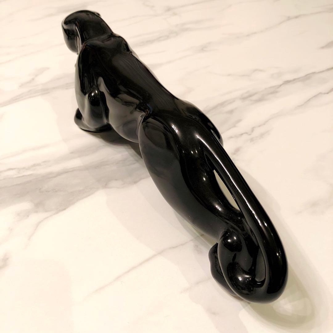 ブラックパンサー 陶器　置物　ミッドセンチュリー　ヴィンテージ