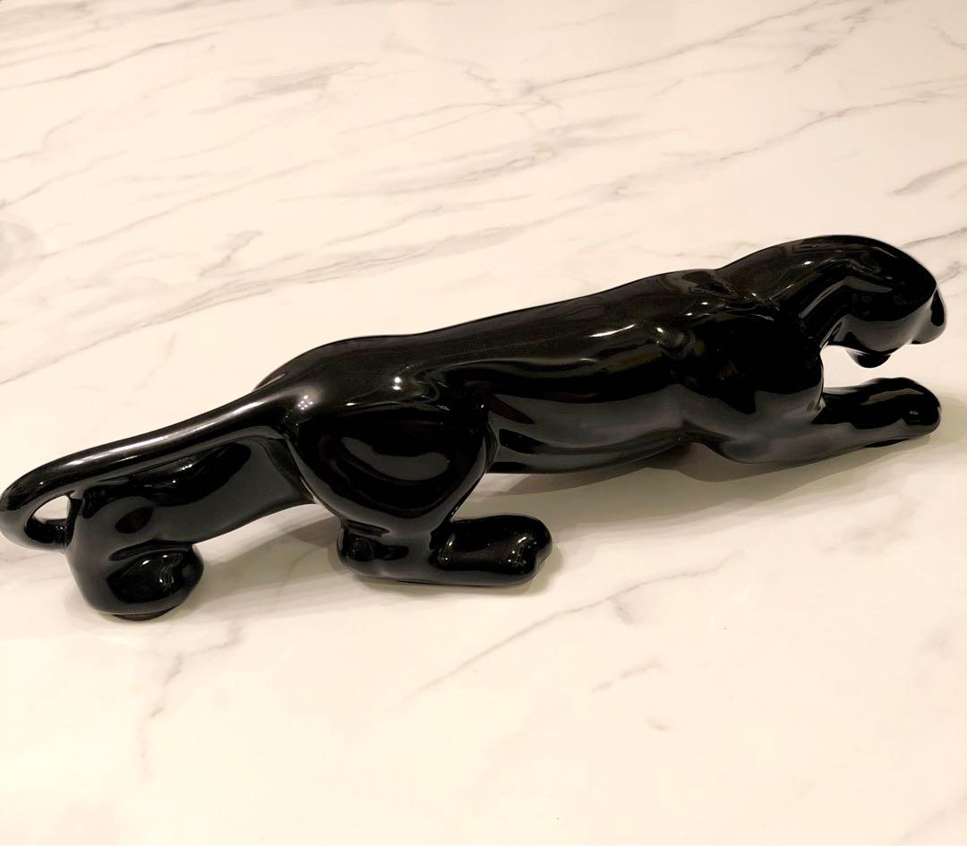 ブラックパンサー 陶器　置物　ミッドセンチュリー　ヴィンテージ